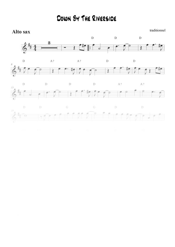 Down by the riverside - MIb (Eb)