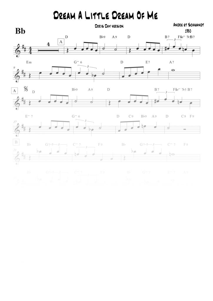 dream a little dream of me - Tenor Sax