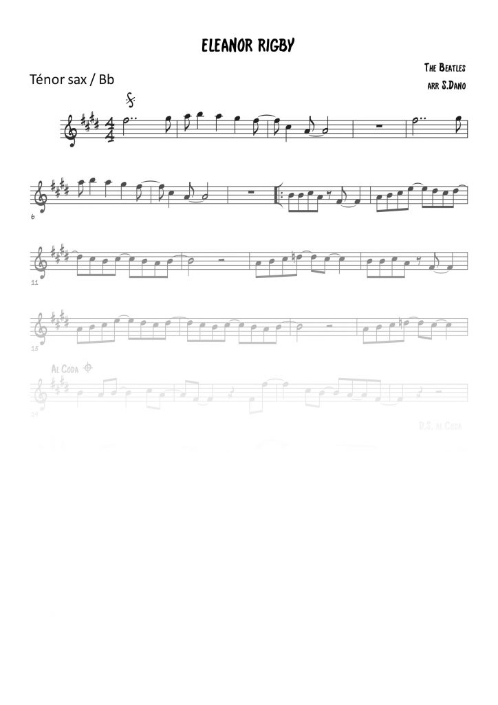 Eleanor Rigby - SIb (Bb)