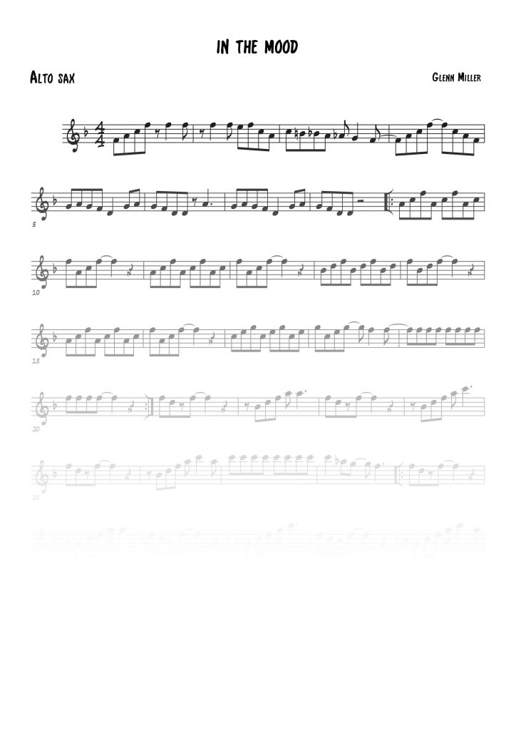In the mood - Mib (Eb)