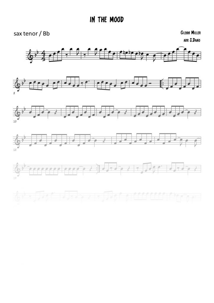 In the mood - SIb (Bb)