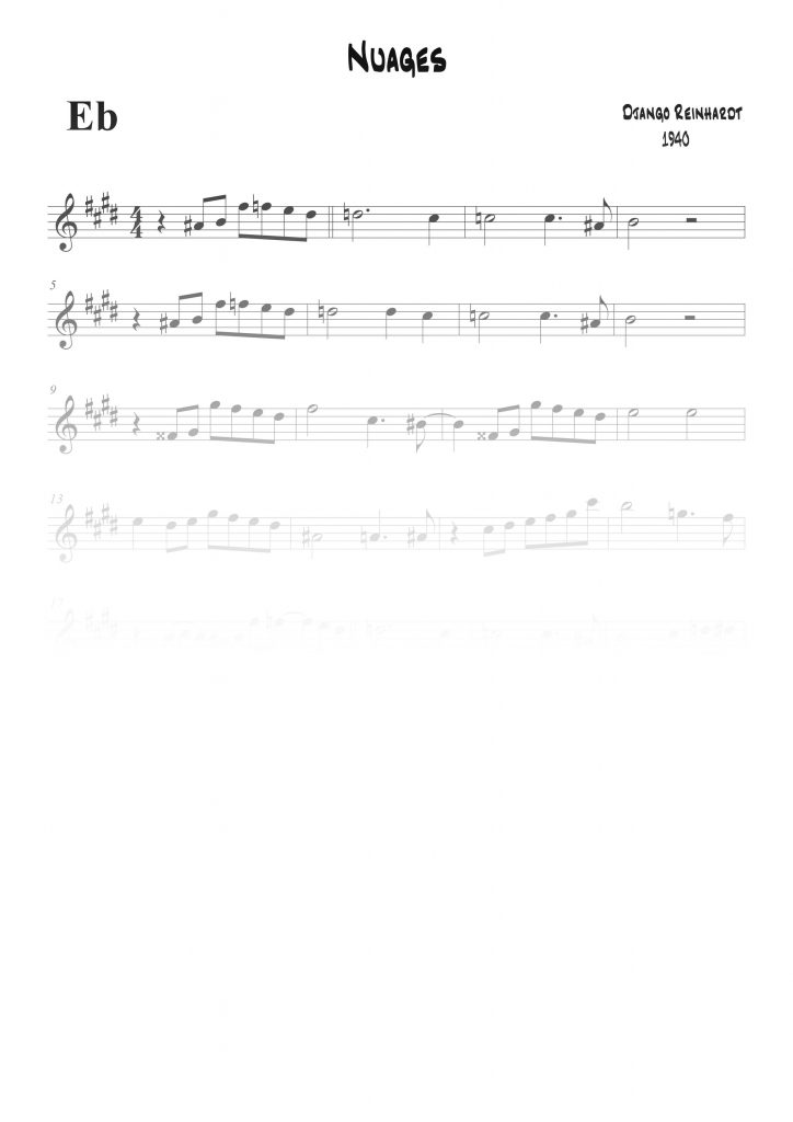 Nuages - Mib (Eb)