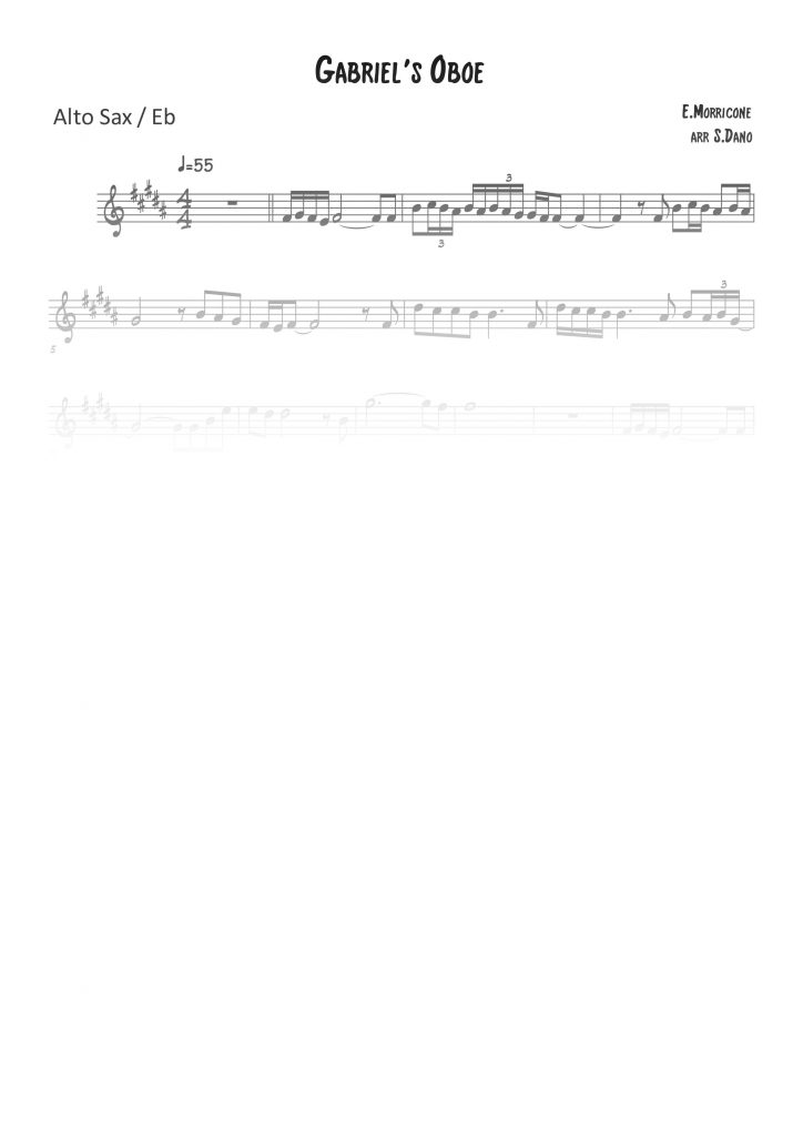 Gabriel's Oboe (Mission) - Mib (Eb)
