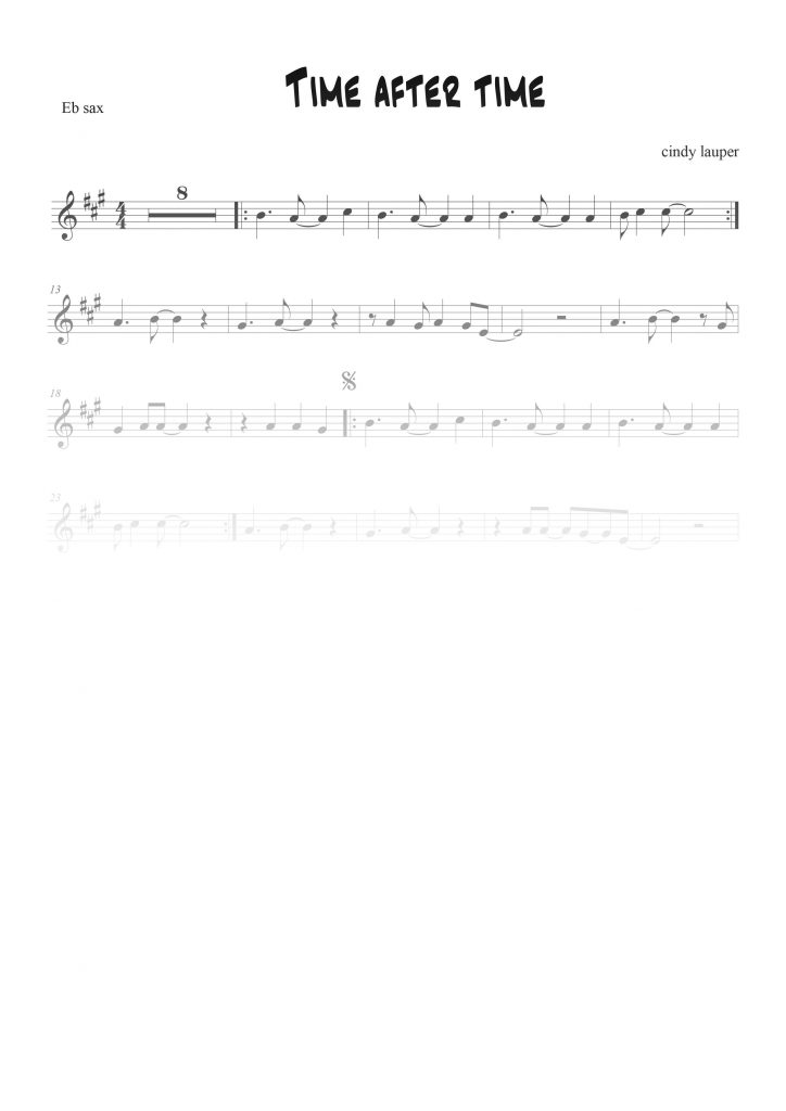 Time After Time - Mib (Eb)