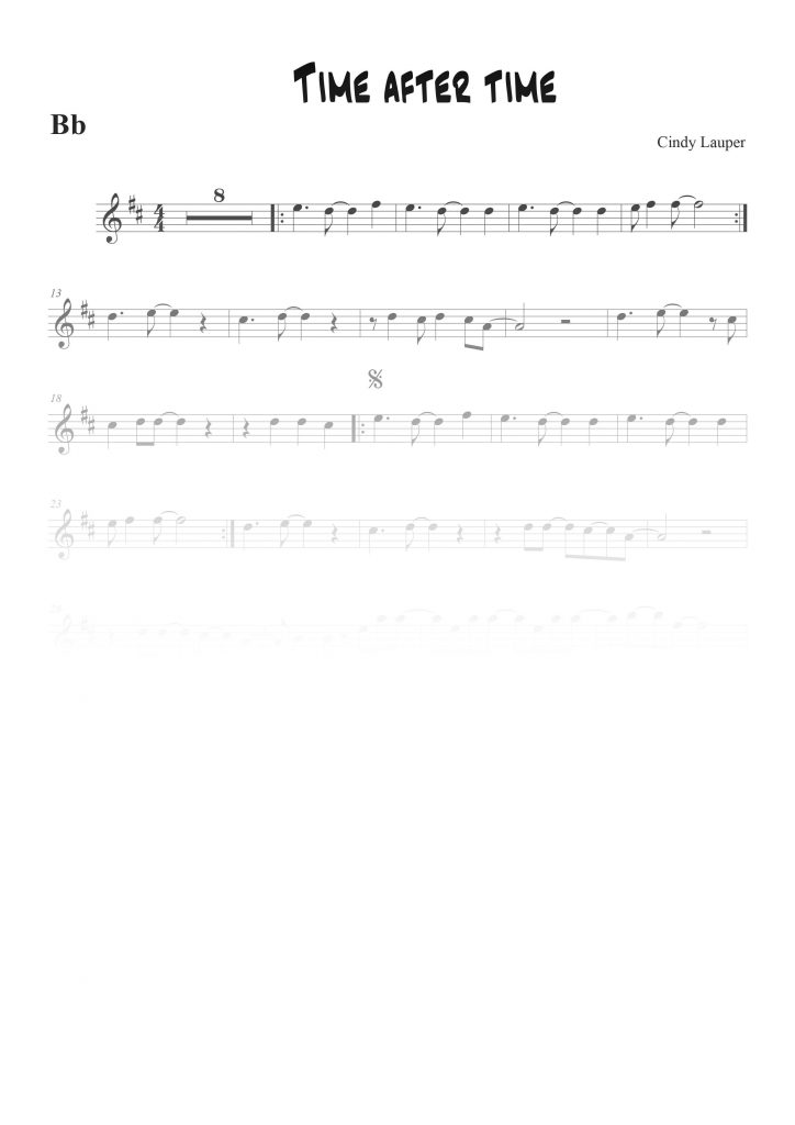 Time After Time - Sib (Bb)