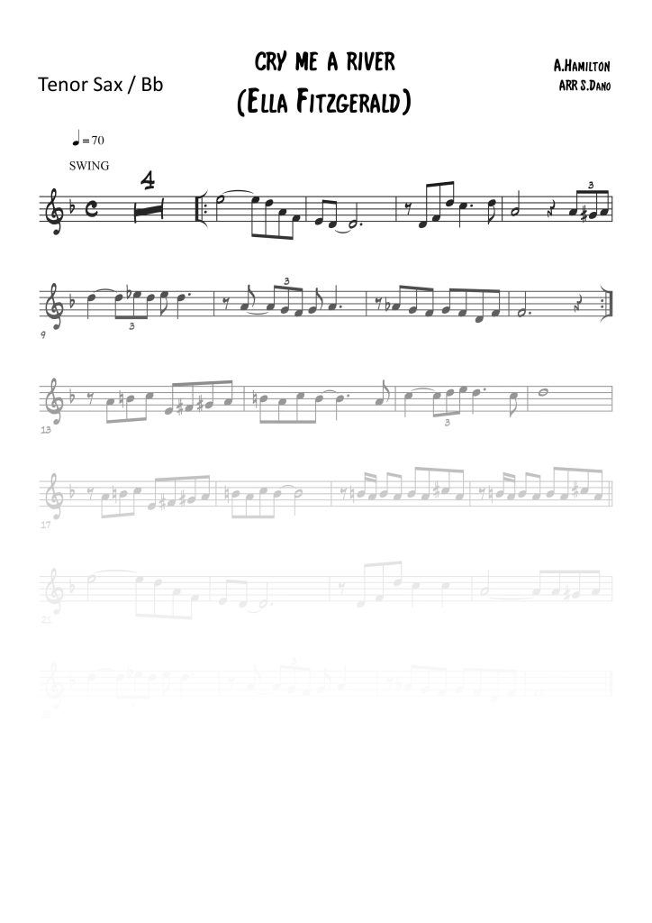 Cry me a river - Sib (Bb)