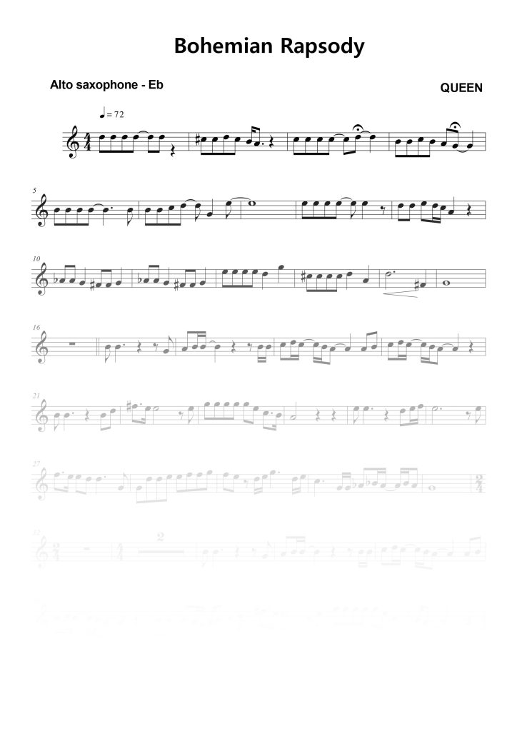 Bohemian Rhapsody - Mib (Eb)