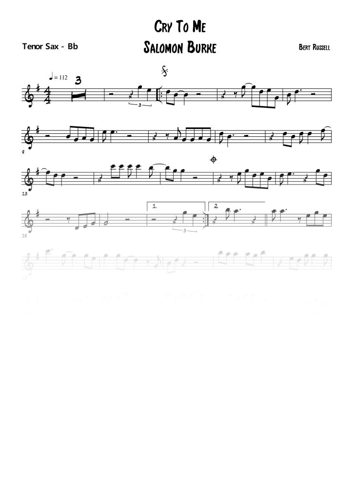 Cry To Me - Sib (Bb)