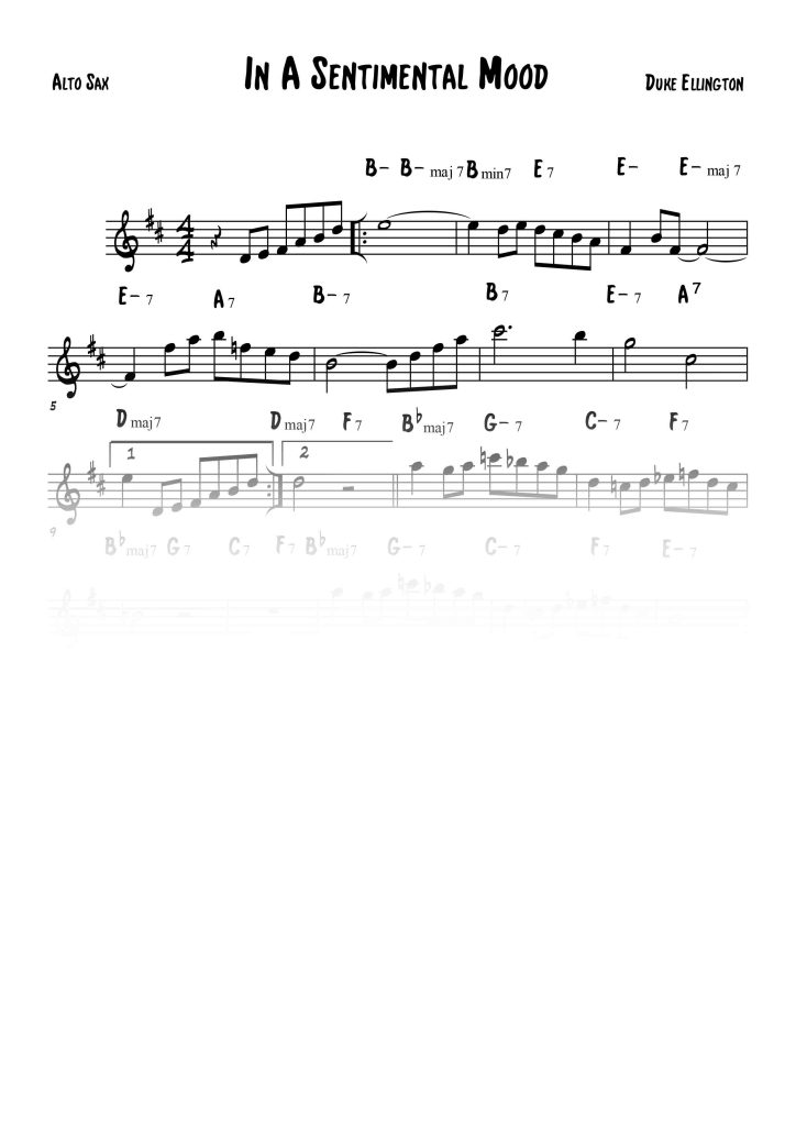 In a Sentimental Mood - Mib (Eb)