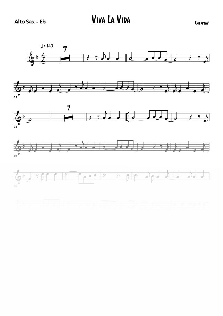 Viva La Vida  - Mib (Eb)