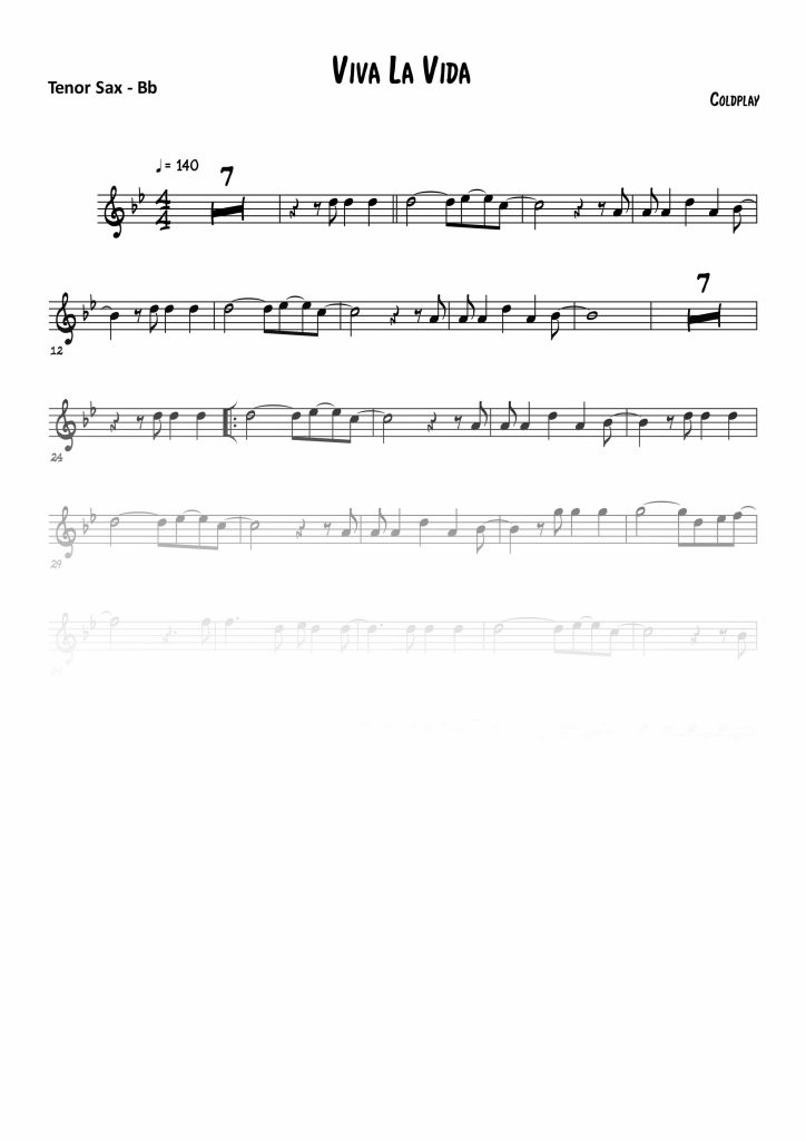 Viva La Vida - Sib (Bb)