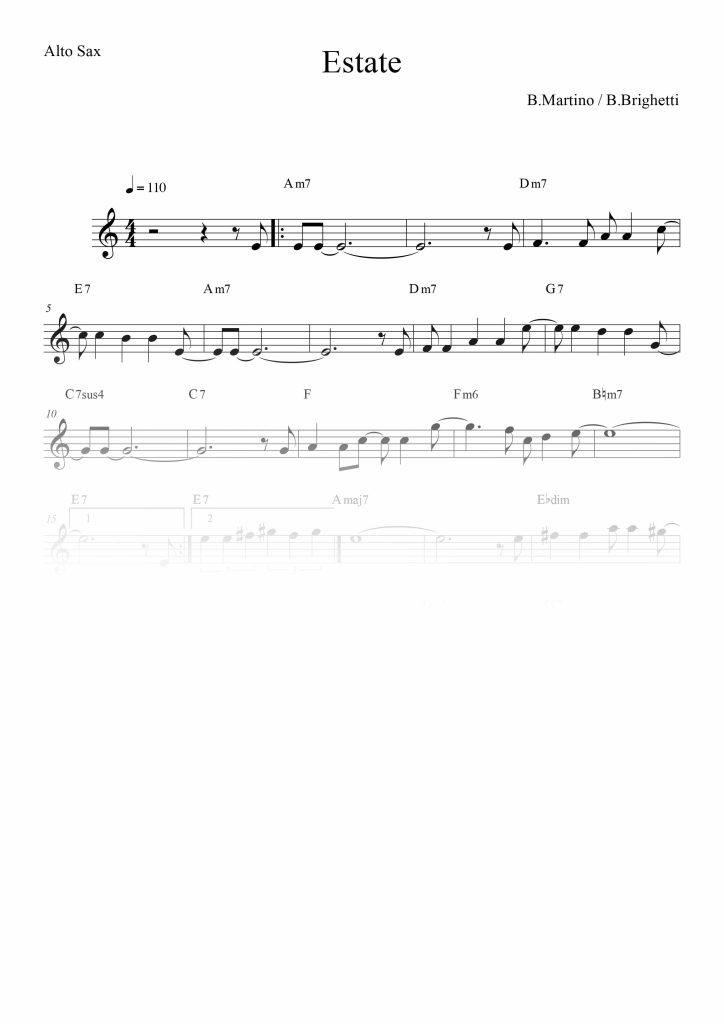 Estate - Mib (Eb)