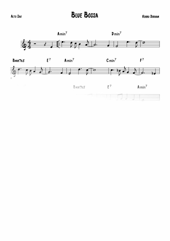 Blue Bossa - Mib (Eb)