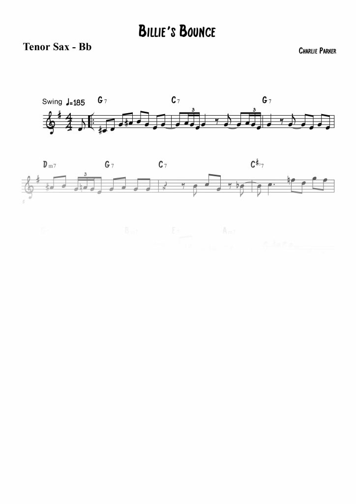 Billie's Bounce - Sib (Bb)