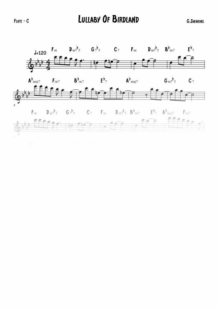 Lullaby Of Birdland - Do (C)