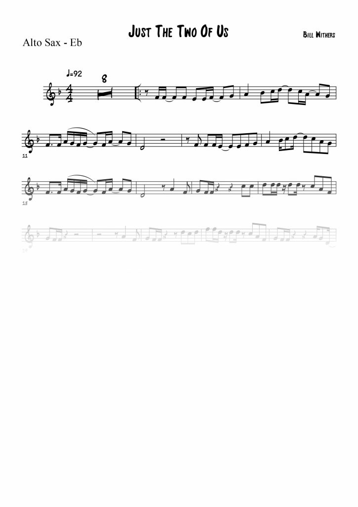 Just The Two Of Us - Mib (Eb)