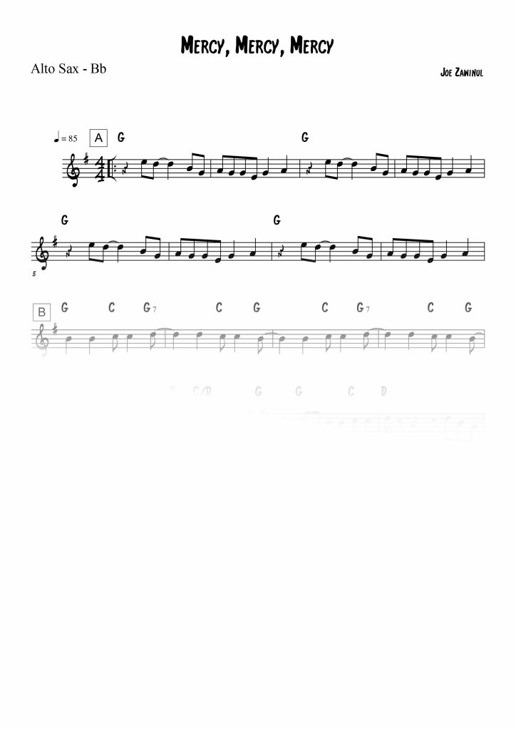 Mercy Mercy Mercy - Mib (Eb)